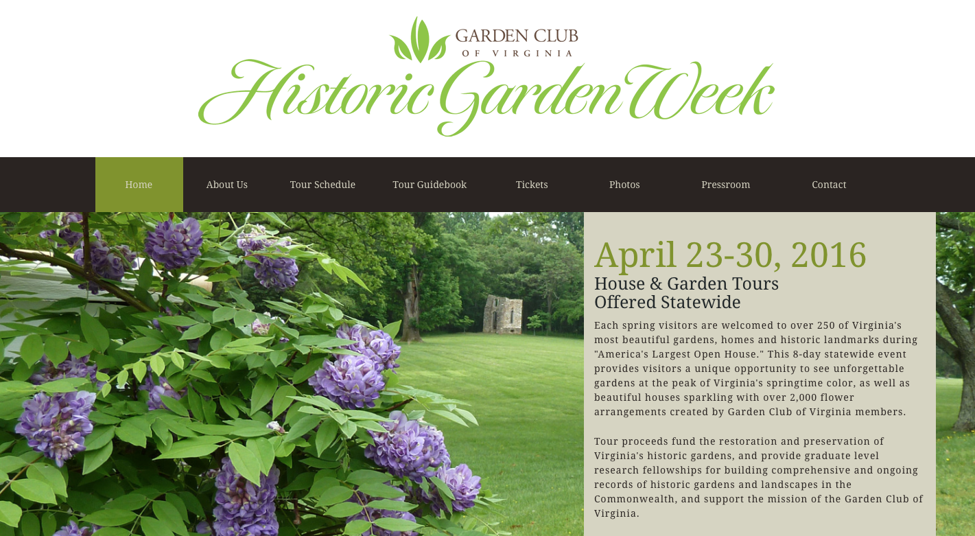 VA Historic Garden Week 2016